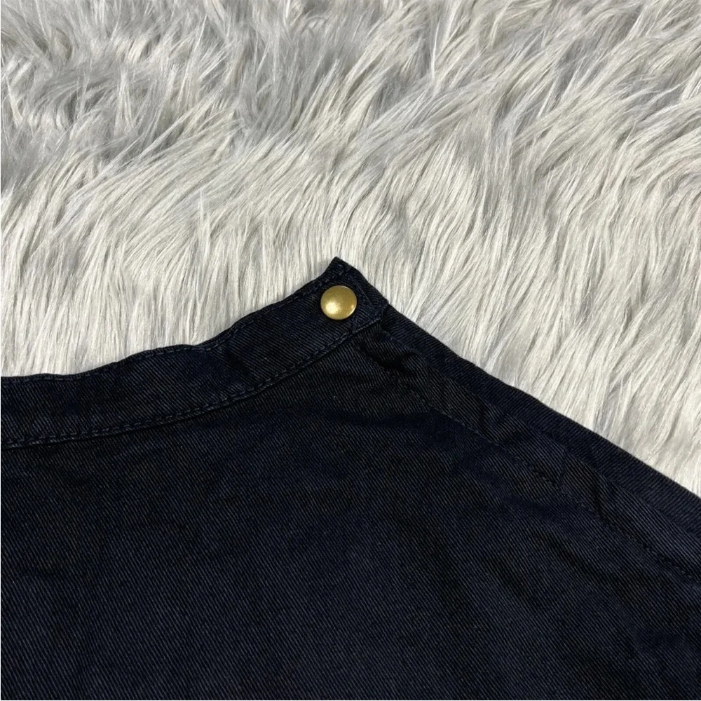 American Apparel Black Denim Mini Flare Skirt - Picture 8 of 8